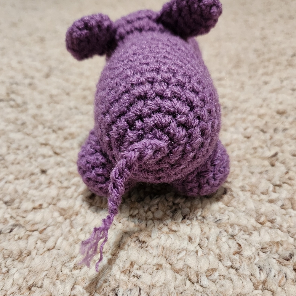 Crochet Purple Hippo - Picture 6 of 7